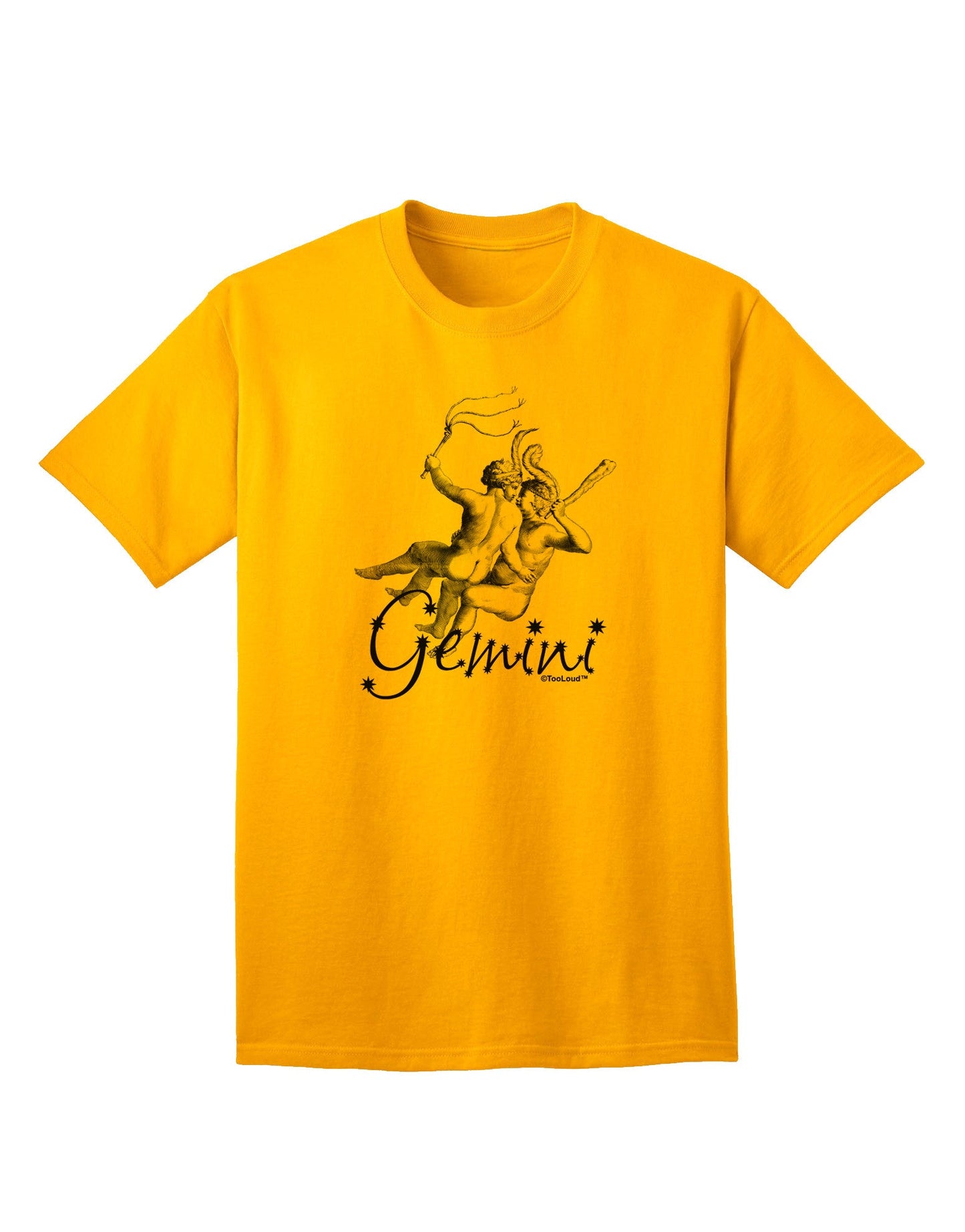Gemini Illustration Adult T-Shirt-Mens T-Shirt-TooLoud-Gold-Small-Davson Sales