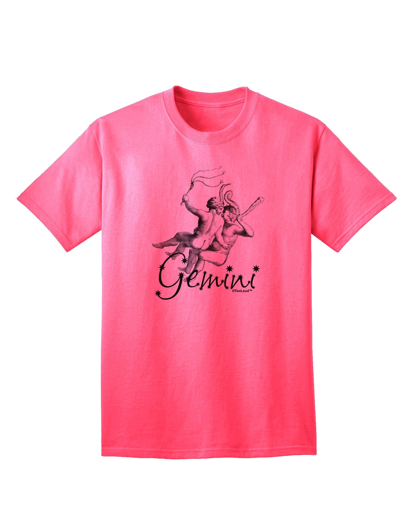 Gemini Illustration Adult T-Shirt-Mens T-Shirt-TooLoud-Neon-Pink-Small-Davson Sales