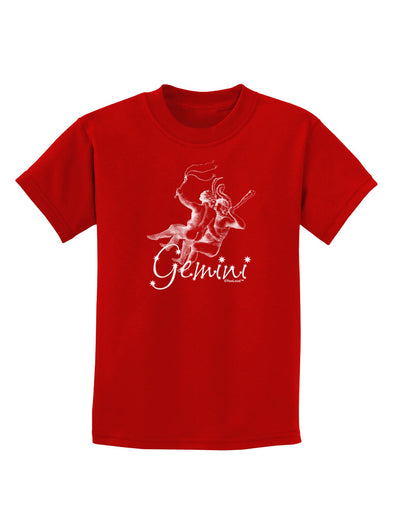 Gemini Illustration Childrens Dark T-Shirt-Childrens T-Shirt-TooLoud-Red-X-Small-Davson Sales