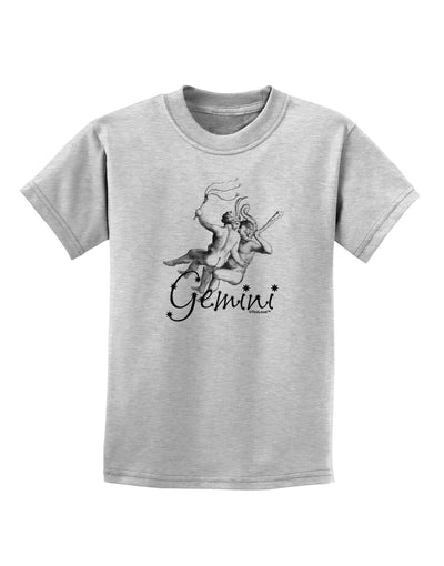 Gemini Illustration Childrens T-Shirt-Childrens T-Shirt-TooLoud-AshGray-X-Small-Davson Sales