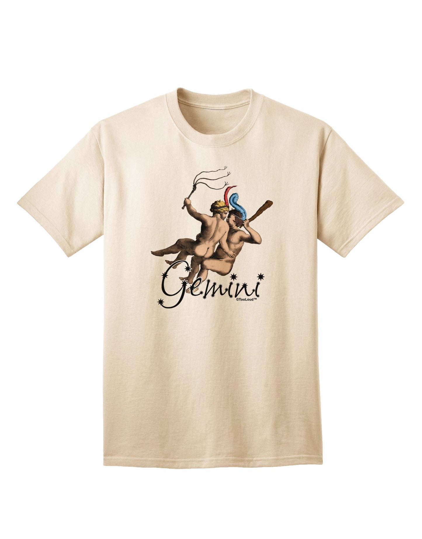 Gemini Illustration Color Adult T-Shirt-Mens T-Shirt-TooLoud-Natural-Small-Davson Sales
