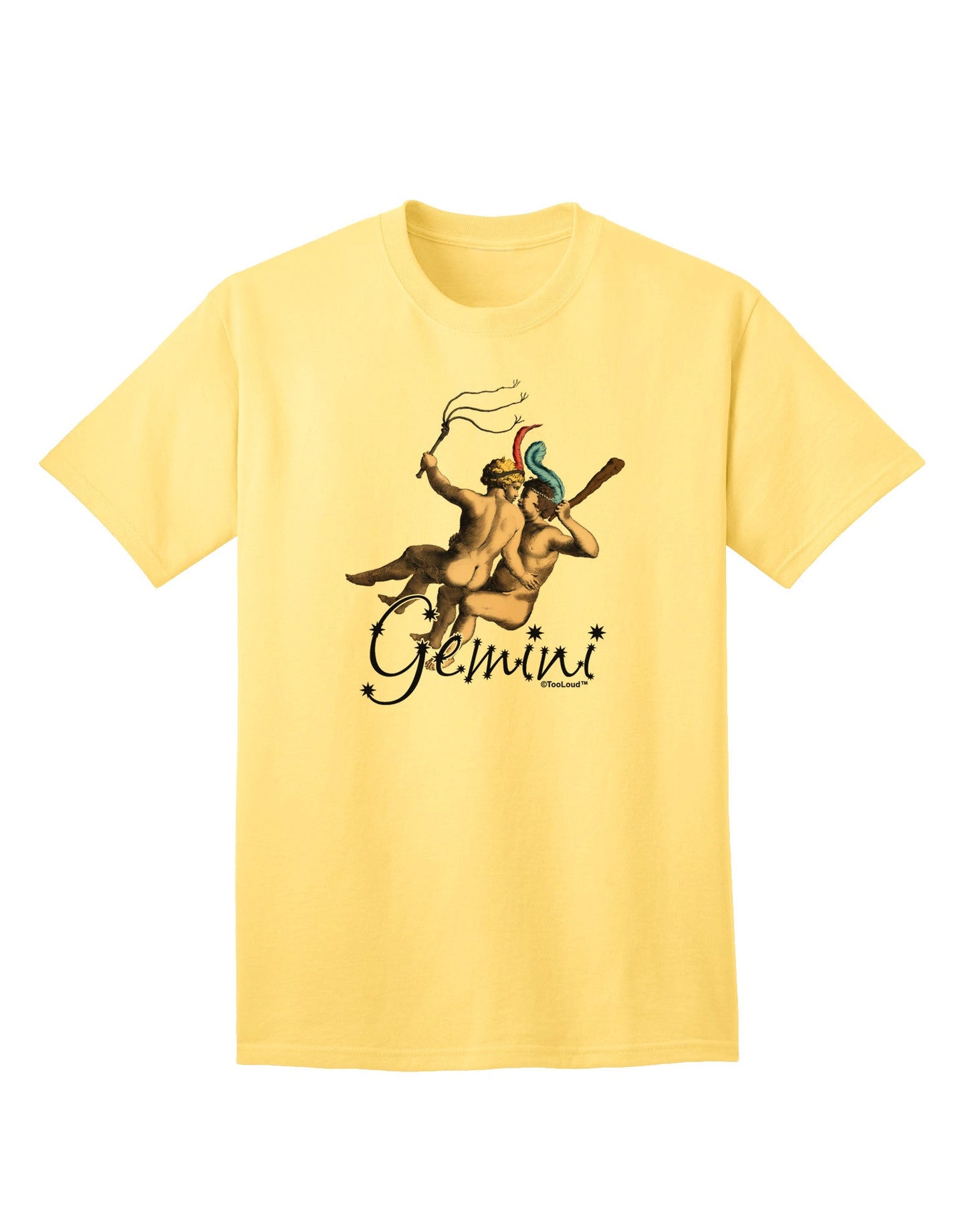 Gemini Illustration Color Adult T-Shirt-Mens T-Shirt-TooLoud-Yellow-Small-Davson Sales