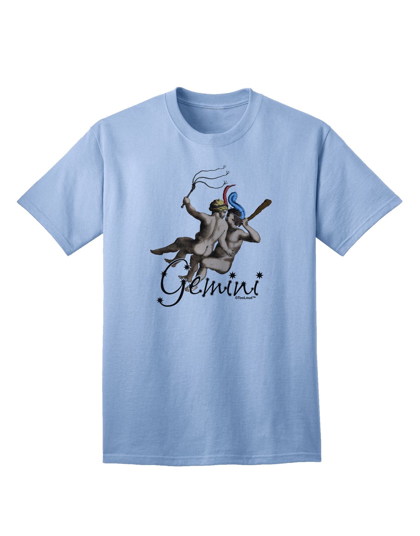 Gemini Illustration Color Adult T-Shirt-Mens T-Shirt-TooLoud-Light-Blue-Small-Davson Sales