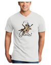 Gemini Illustration Color Adult V-Neck T-shirt-Mens V-Neck T-Shirt-TooLoud-White-Small-Davson Sales