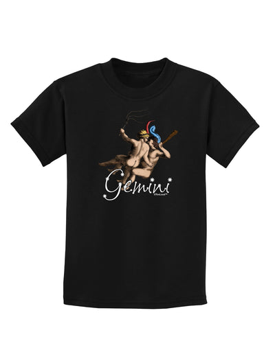 Gemini Illustration Color Childrens Dark T-Shirt-Childrens T-Shirt-TooLoud-Black-X-Small-Davson Sales