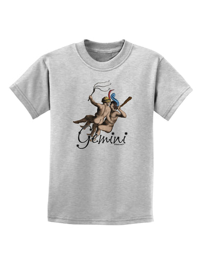 Gemini Illustration Color Childrens T-Shirt-Childrens T-Shirt-TooLoud-AshGray-X-Small-Davson Sales