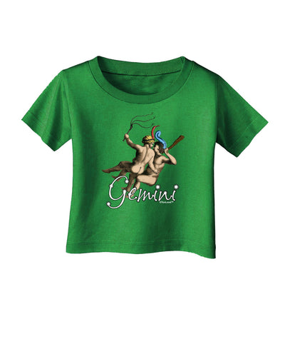 Gemini Illustration Color Infant T-Shirt Dark-Infant T-Shirt-TooLoud-Clover-Green-06-Months-Davson Sales