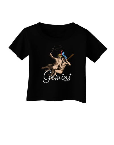 Gemini Illustration Color Infant T-Shirt Dark-Infant T-Shirt-TooLoud-Black-06-Months-Davson Sales