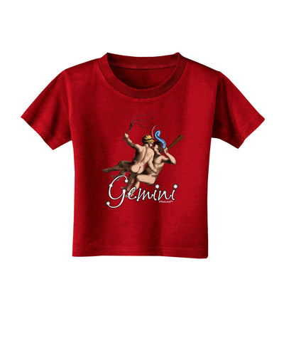 Gemini Illustration Color Toddler T-Shirt Dark-Toddler T-Shirt-TooLoud-Red-2T-Davson Sales