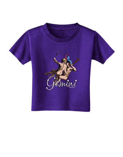 Gemini Illustration Color Toddler T-Shirt Dark-Toddler T-Shirt-TooLoud-Purple-2T-Davson Sales