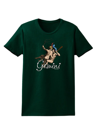 Gemini Illustration Color Womens Dark T-Shirt-TooLoud-Forest-Green-Small-Davson Sales