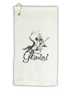 Gemini Illustration Micro Terry Gromet Golf Towel 11&#x22;x19-Golf Towel-TooLoud-White-Davson Sales