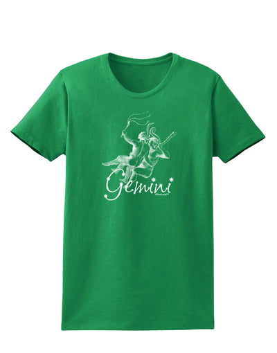 Gemini Illustration Womens Dark T-Shirt-TooLoud-Kelly-Green-X-Small-Davson Sales