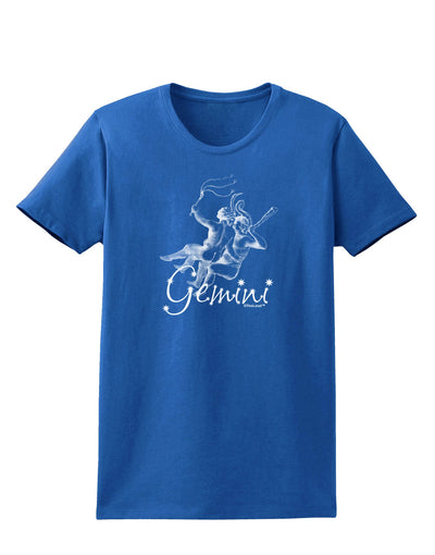 Gemini Illustration Womens Dark T-Shirt-TooLoud-Royal-Blue-X-Small-Davson Sales