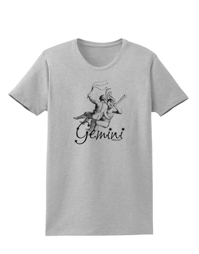 Gemini Illustration Womens T-Shirt-Womens T-Shirt-TooLoud-AshGray-X-Small-Davson Sales