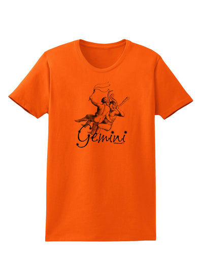 Gemini Illustration Womens T-Shirt-Womens T-Shirt-TooLoud-Orange-X-Small-Davson Sales