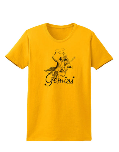 Gemini Illustration Womens T-Shirt-Womens T-Shirt-TooLoud-Gold-X-Small-Davson Sales