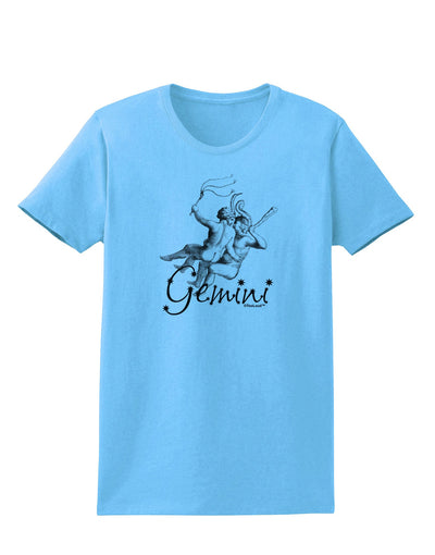 Gemini Illustration Womens T-Shirt-Womens T-Shirt-TooLoud-Aquatic-Blue-X-Small-Davson Sales