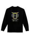 Gemini Symbol Adult Long Sleeve Dark T-Shirt-TooLoud-Black-Small-Davson Sales