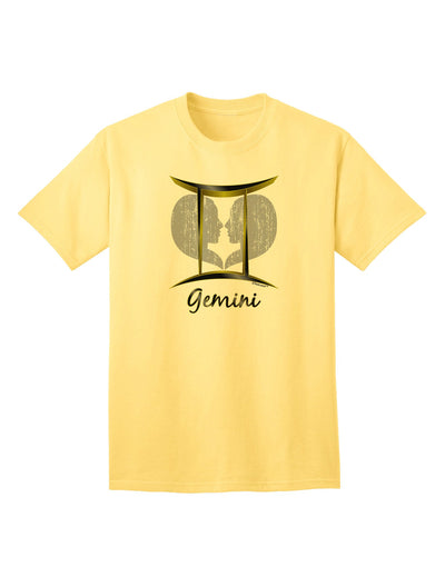 Gemini Symbol Adult T-Shirt-unisex t-shirt-TooLoud-Yellow-Small-Davson Sales
