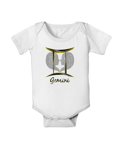 Gemini Symbol Baby Romper Bodysuit-Baby Romper-TooLoud-White-06-Months-Davson Sales