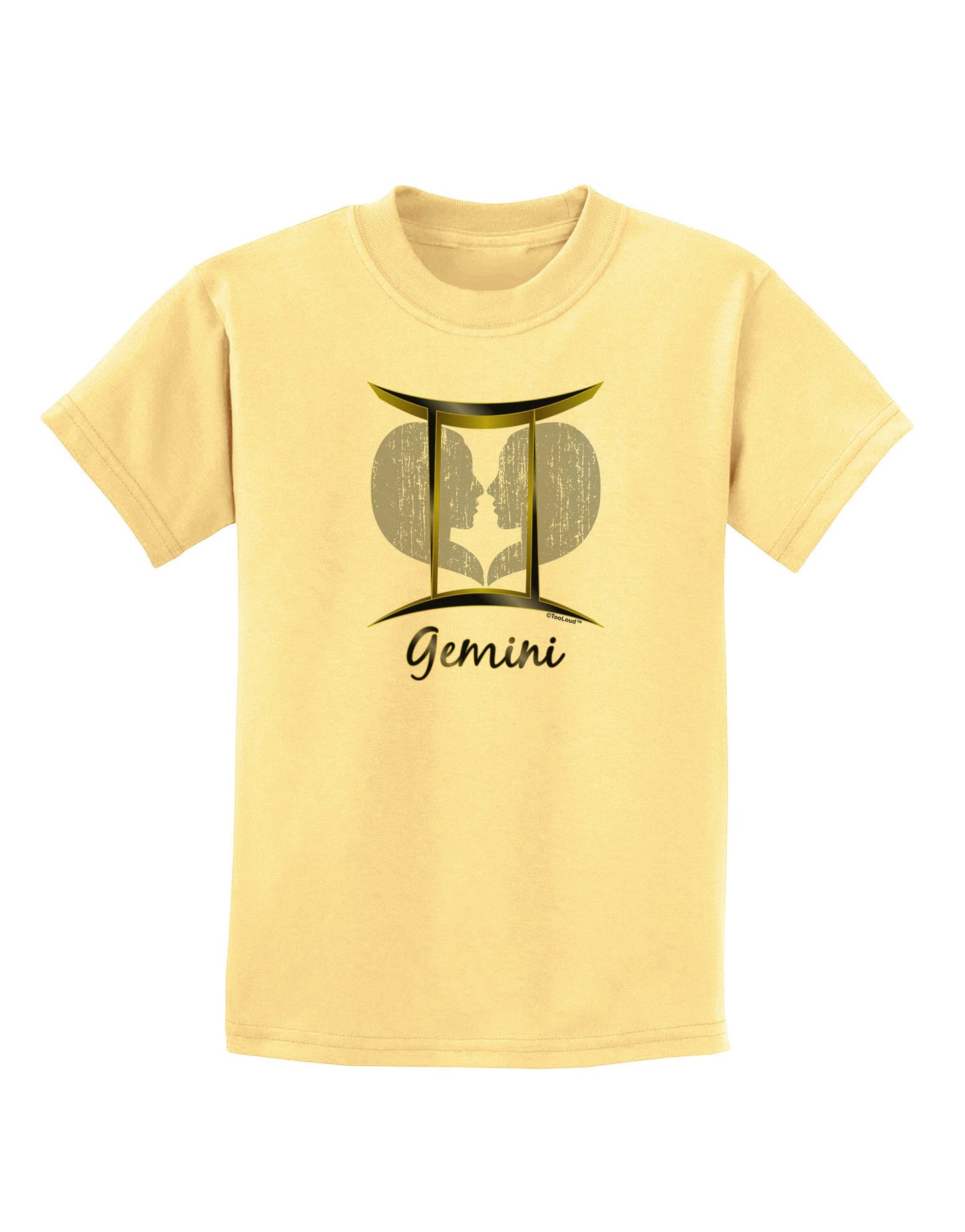 Gemini Symbol Childrens T-Shirt-Childrens T-Shirt-TooLoud-Daffodil-Yellow-X-Small-Davson Sales