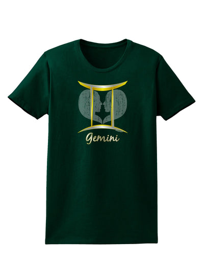 Gemini Symbol Womens Dark T-Shirt-TooLoud-Forest-Green-Small-Davson Sales