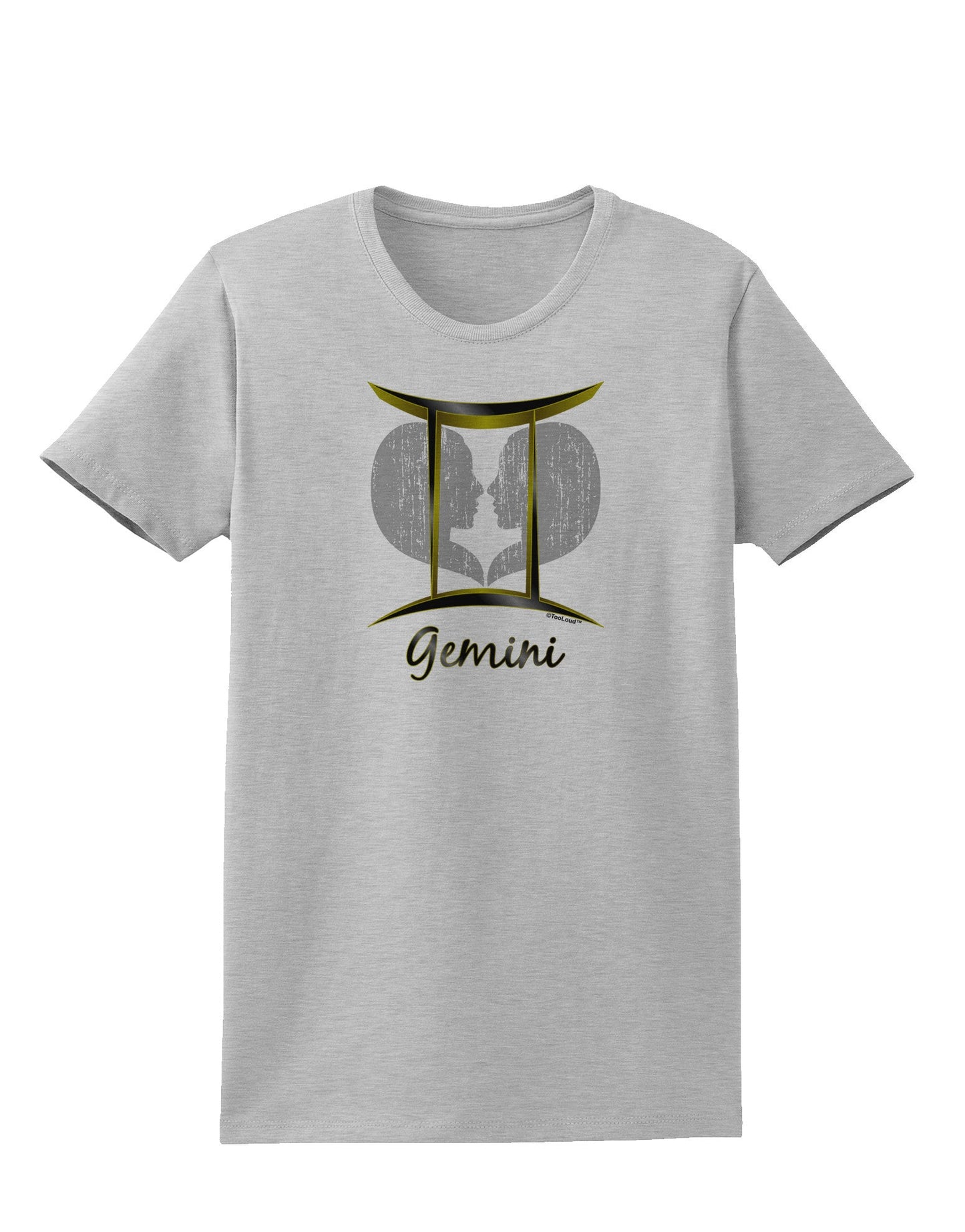 Gemini Symbol Womens T-Shirt-Womens T-Shirt-TooLoud-AshGray-X-Small-Davson Sales