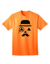 Gentleman Jack-o-lantern Adult T-Shirt-Mens T-Shirt-TooLoud-Neon-Orange-Small-Davson Sales