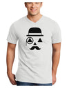 Gentleman Jack-o-lantern Adult V-Neck T-shirt-Mens V-Neck T-Shirt-TooLoud-White-Small-Davson Sales