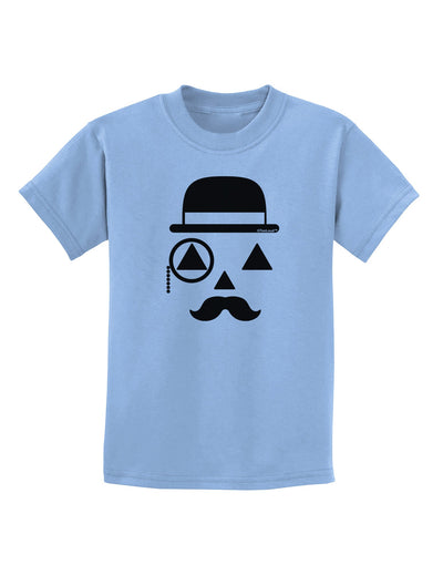 Gentleman Jack-o-lantern Childrens T-Shirt-Childrens T-Shirt-TooLoud-Light-Blue-X-Small-Davson Sales