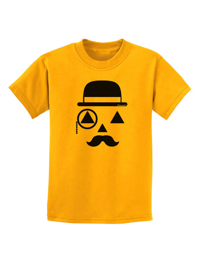 Gentleman Jack-o-lantern Childrens T-Shirt-Childrens T-Shirt-TooLoud-Gold-X-Small-Davson Sales