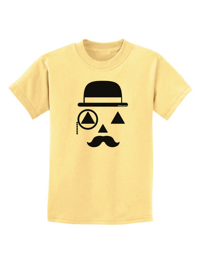 Gentleman Jack-o-lantern Childrens T-Shirt-Childrens T-Shirt-TooLoud-Daffodil-Yellow-X-Small-Davson Sales