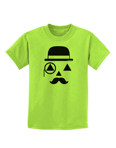 Gentleman Jack-o-lantern Childrens T-Shirt-Childrens T-Shirt-TooLoud-Lime-Green-X-Small-Davson Sales