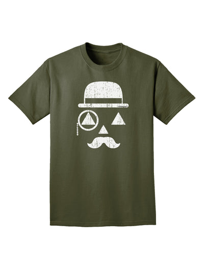 Gentleman Pumpkin Distressed Adult Dark T-Shirt-Mens T-Shirt-TooLoud-Military-Green-Small-Davson Sales