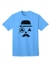 Gentleman Pumpkin Distressed Adult T-Shirt-Mens T-Shirt-TooLoud-Aquatic-Blue-Small-Davson Sales