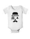 Gentleman Pumpkin Distressed Baby Romper Bodysuit-Baby Romper-TooLoud-White-06-Months-Davson Sales