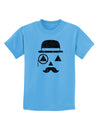 Gentleman Pumpkin Distressed Childrens T-Shirt-Childrens T-Shirt-TooLoud-Aquatic-Blue-X-Small-Davson Sales