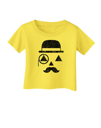 Gentleman Pumpkin Distressed Infant T-Shirt-Infant T-Shirt-TooLoud-Yellow-06-Months-Davson Sales