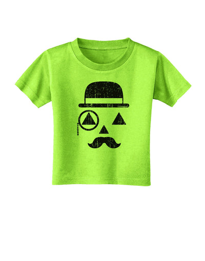 Gentleman Pumpkin Distressed Toddler T-Shirt-Toddler T-Shirt-TooLoud-Lime-Green-2T-Davson Sales