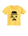 Gentleman Pumpkin Distressed Toddler T-Shirt-Toddler T-Shirt-TooLoud-Yellow-2T-Davson Sales