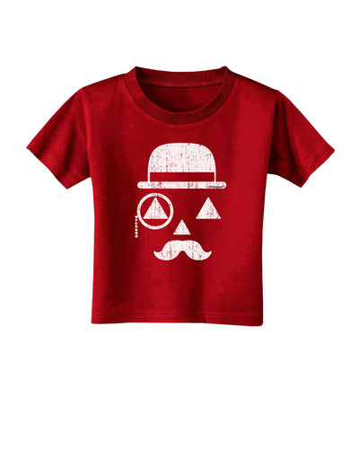 Gentleman Pumpkin Distressed Toddler T-Shirt Dark-Toddler T-Shirt-TooLoud-Red-2T-Davson Sales