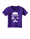 Gentleman Pumpkin Distressed Toddler T-Shirt Dark-Toddler T-Shirt-TooLoud-Purple-2T-Davson Sales