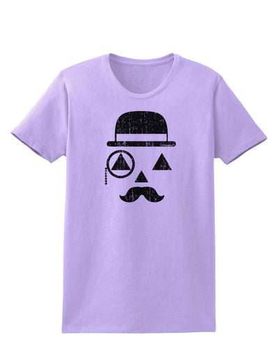 Gentleman Pumpkin Distressed Womens T-Shirt-Womens T-Shirt-TooLoud-Lavender-X-Small-Davson Sales