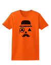 Gentleman Pumpkin Distressed Womens T-Shirt-Womens T-Shirt-TooLoud-Orange-X-Small-Davson Sales