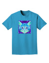 Geometric Kitty Inverted Adult Dark T-Shirt-Mens T-Shirt-TooLoud-Turquoise-Small-Davson Sales