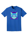 Geometric Kitty Inverted Adult Dark T-Shirt-Mens T-Shirt-TooLoud-Royal-Blue-Small-Davson Sales