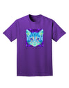 Geometric Kitty Inverted Adult Dark T-Shirt-Mens T-Shirt-TooLoud-Purple-Small-Davson Sales