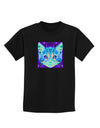 Geometric Kitty Inverted Childrens Dark T-Shirt-Childrens T-Shirt-TooLoud-Black-X-Small-Davson Sales