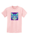 Geometric Kitty Inverted Childrens T-Shirt-Childrens T-Shirt-TooLoud-PalePink-X-Small-Davson Sales